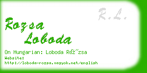 rozsa loboda business card